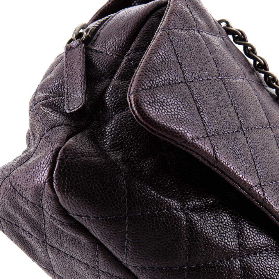 Easy Flap Bag Quilted Caviar Jumbo