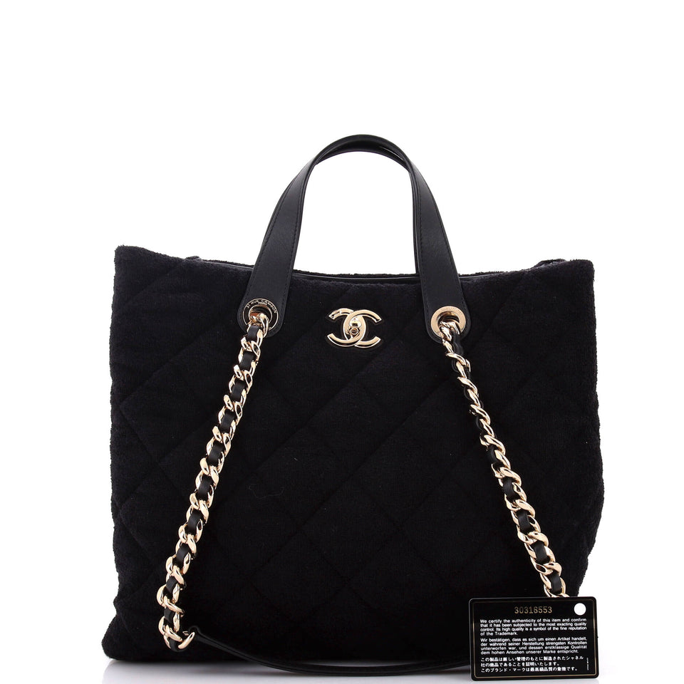 Coco Beach CC Shopping Tote Quilted Terry Cloth