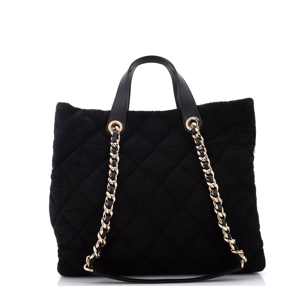 Coco Beach CC Shopping Tote Quilted Terry Cloth