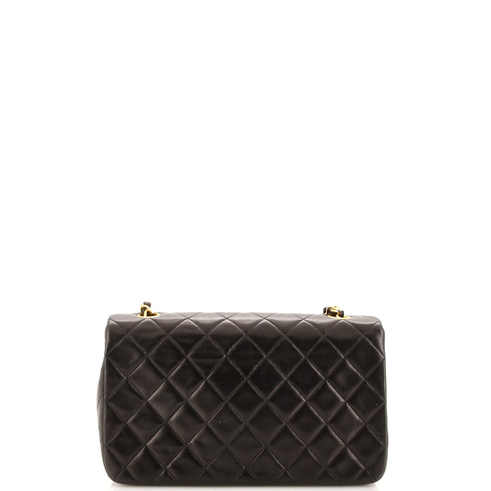 Vintage Full Flap Bag Quilted Lambskin Medium