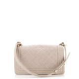 Boy Flap Bag Quilted Caviar Old Medium
