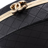 CC Make-Up Box Clutch with Chain Quilted Lambskin and Metal Small
