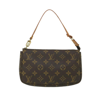 Louis Vuitton Pochette Accessoire  Canvas Clutch Bag