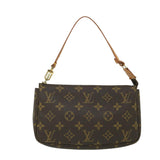 Louis Vuitton Pochette Accessoire  Canvas Clutch Bag