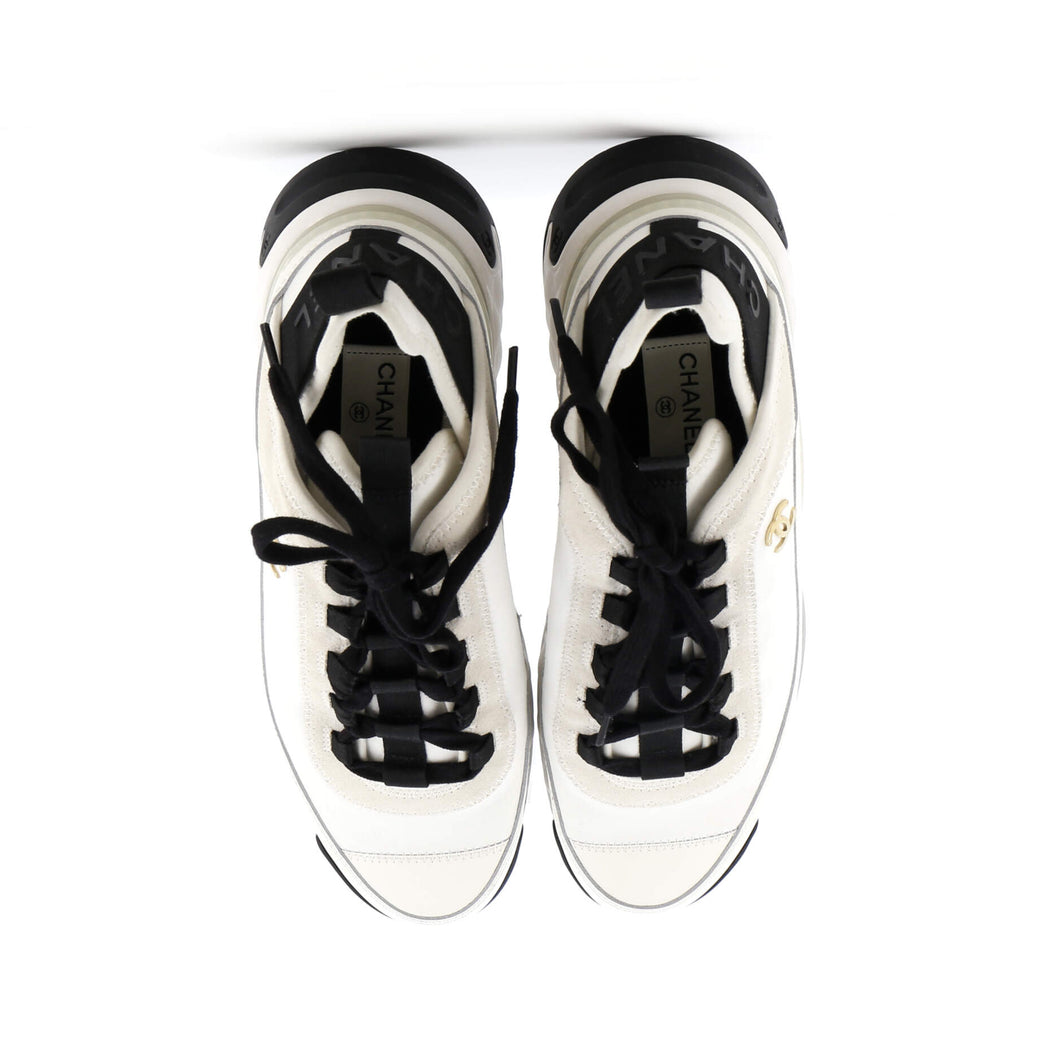 Men's CC Low-Top Sneakers Suede with Leather and Fabric