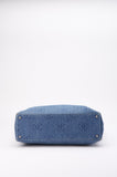 Chanel Blue Denim Tote Bag With CC Print