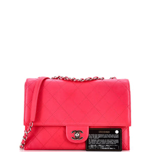 3 Compartment Double Flap Bag Stitched Calfskin Medium