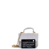 Top Handle Flap Coin Purse with Chain Quilted Lambskin