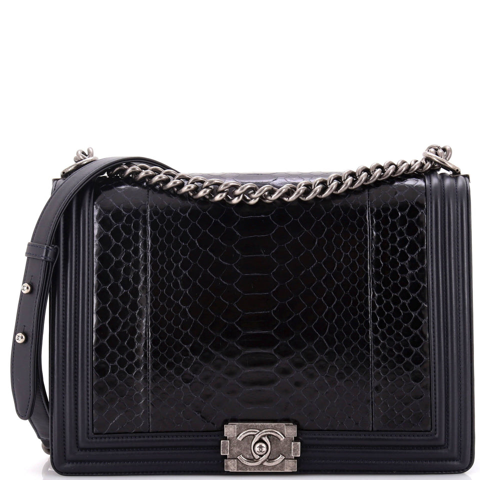 Boy Flap Bag Python Large