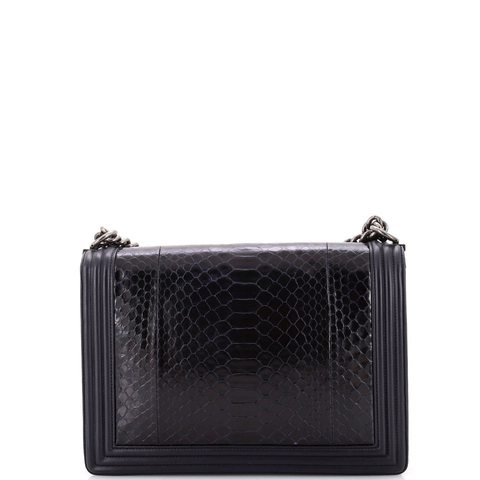 Boy Flap Bag Python Large
