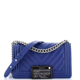 Boy Flap Bag Chevron Lambskin New Medium