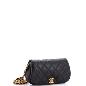 Coco Mail Clutch with Chain Quilted Calfskin