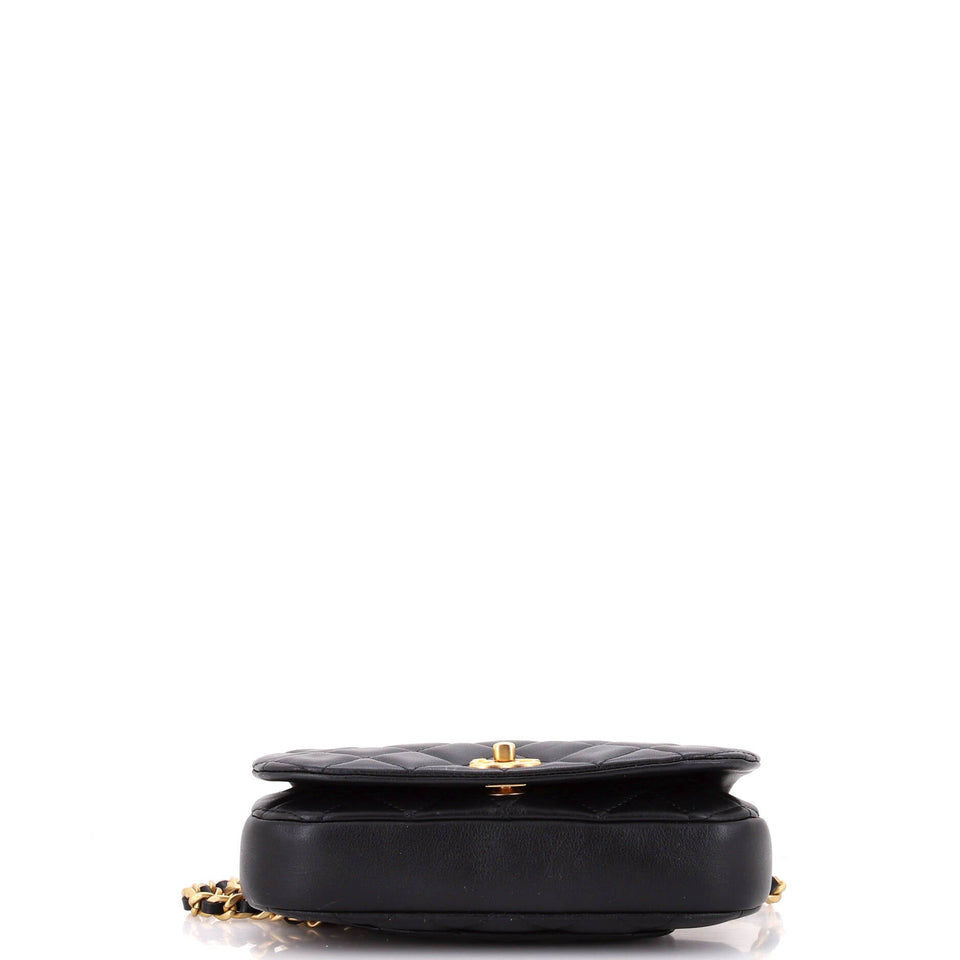 Coco Mail Clutch with Chain Quilted Calfskin