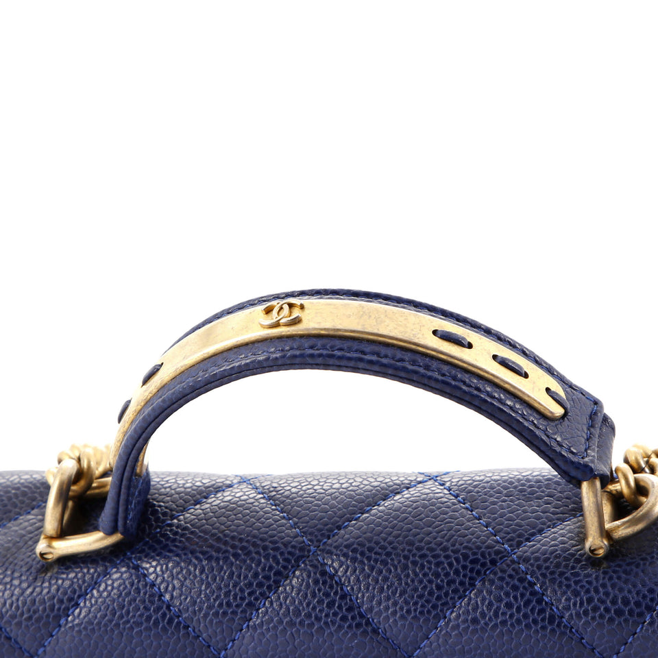 Carry Around Flap Bag Quilted Caviar Mini