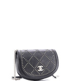 Coco Eyelets Round Flap Bag Quilted Calfskin Small