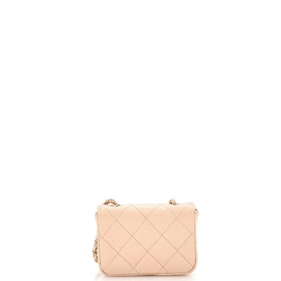 Classic Flap Chain Belt Bag Quilted Caviar Mini