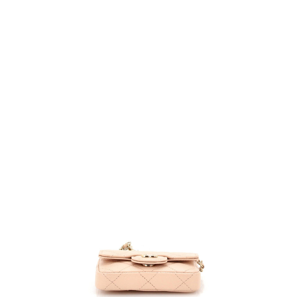 Classic Flap Chain Belt Bag Quilted Caviar Mini