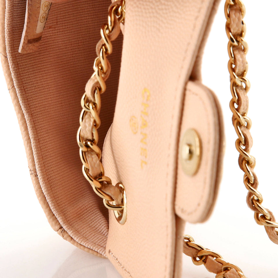 Classic Flap Chain Belt Bag Quilted Caviar Mini