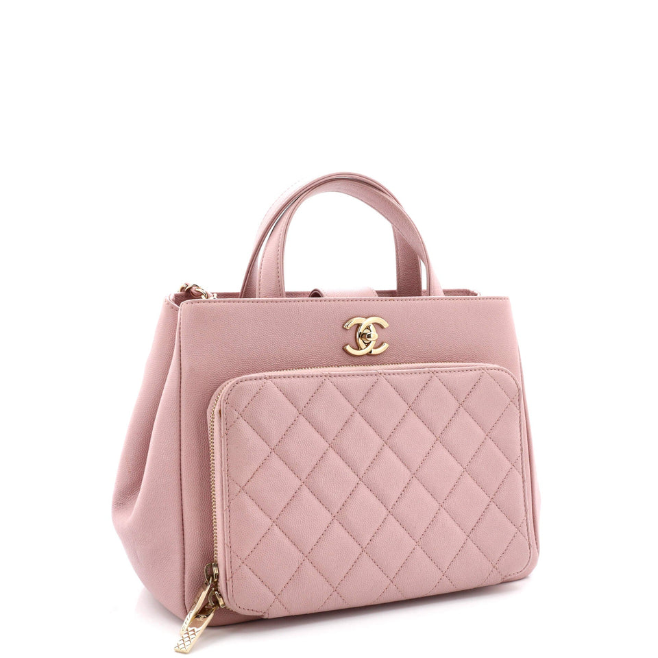 Business Affinity Tote Quilted Caviar Small