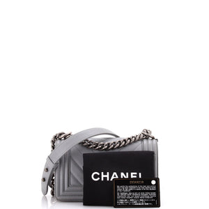 Boy Flap Bag Chevron Caviar Small
