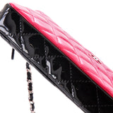 Double Zip Clutch with Chain Quilted Patent