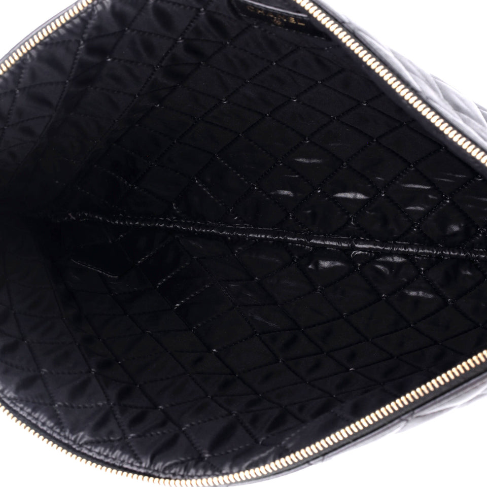 CC Casino O Case Clutch Quilted Lambskin Large