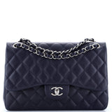 Vintage Classic Double Flap Bag Quilted Caviar Jumbo