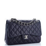Vintage Classic Double Flap Bag Quilted Caviar Jumbo