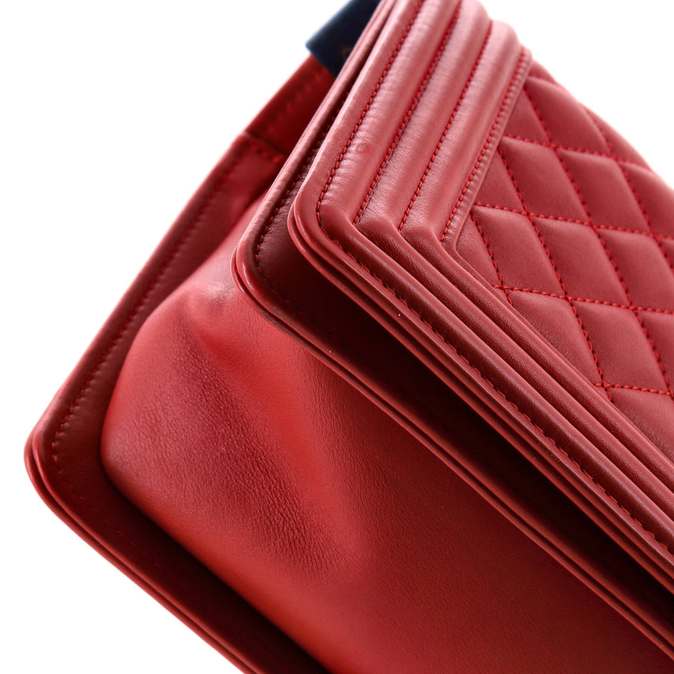 Boy Flap Bag Quilted Lambskin Old Medium
