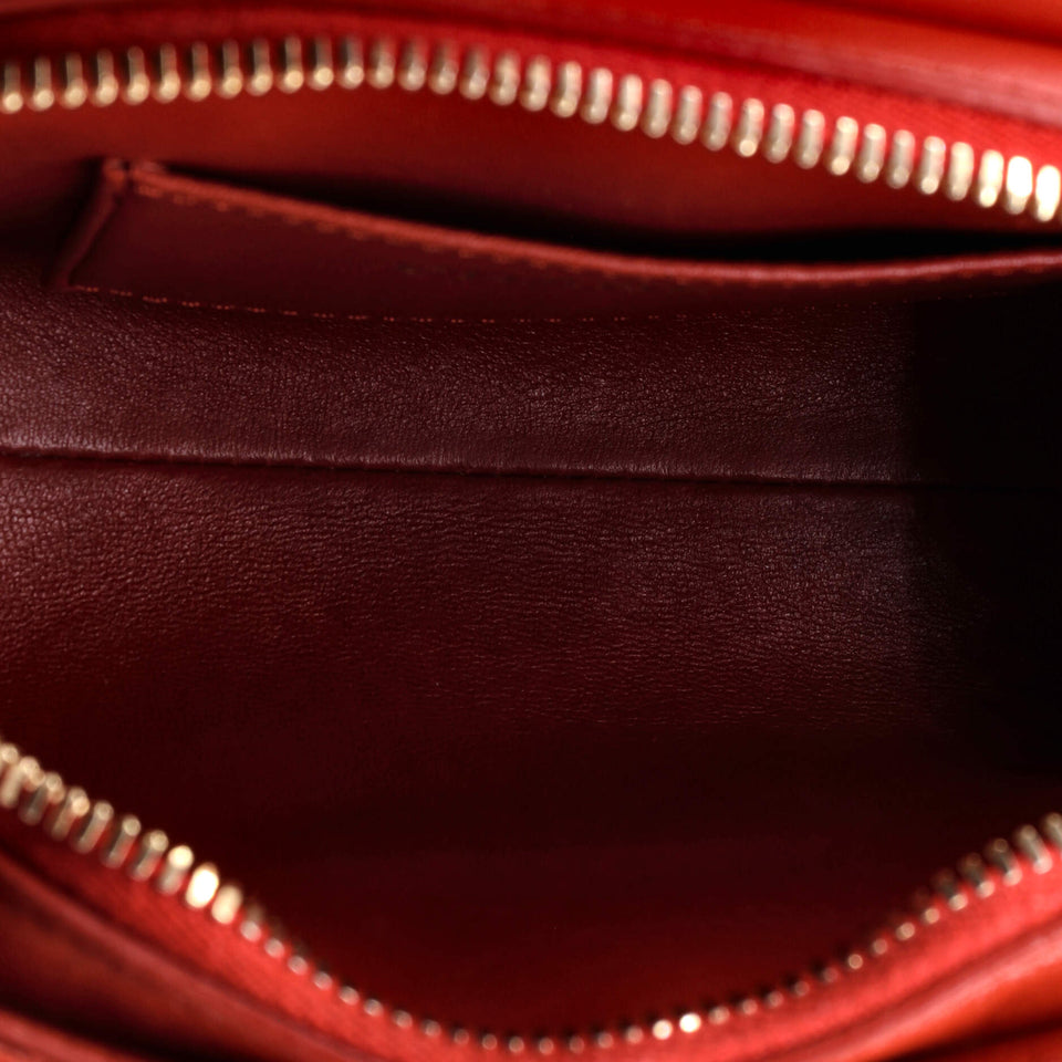 Medal Envelope Flap Bag Chevron Calfskin Small