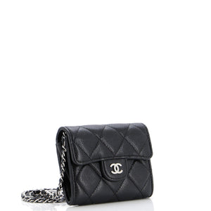 Classic Flap Chain Belt Bag Quilted Caviar Mini