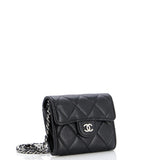 Classic Flap Chain Belt Bag Quilted Caviar Mini