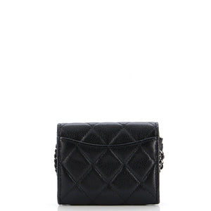 Classic Flap Chain Belt Bag Quilted Caviar Mini