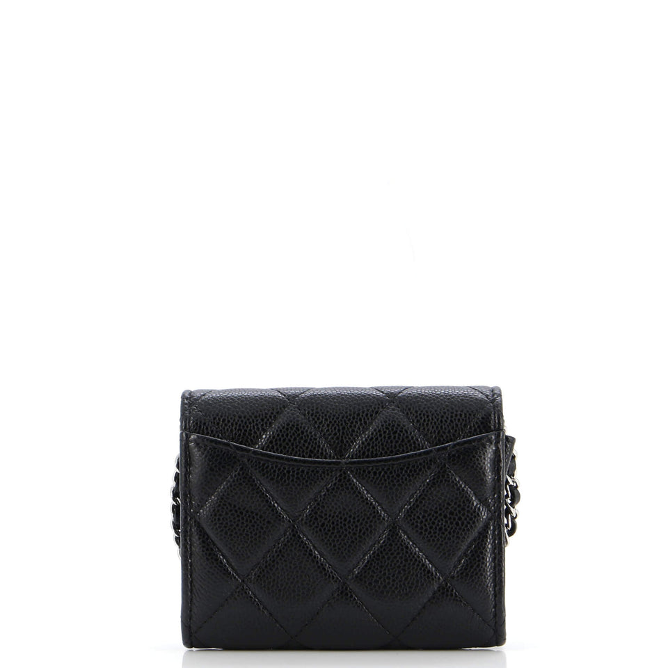 Classic Flap Chain Belt Bag Quilted Caviar Mini
