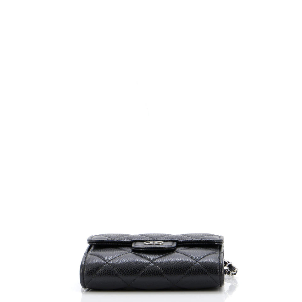 Classic Flap Chain Belt Bag Quilted Caviar Mini