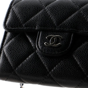 Classic Flap Chain Belt Bag Quilted Caviar Mini