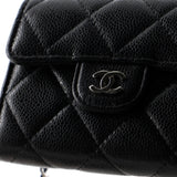 Classic Flap Chain Belt Bag Quilted Caviar Mini