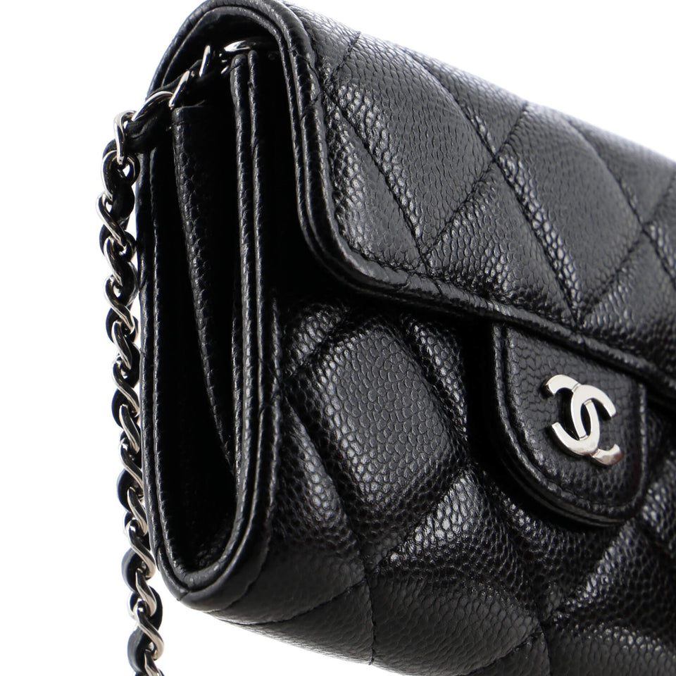 Classic Flap Chain Belt Bag Quilted Caviar Mini