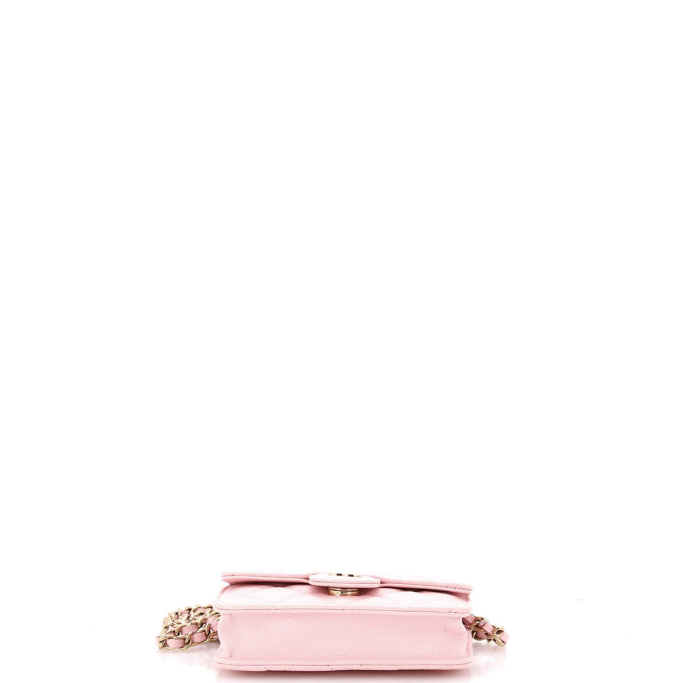 Classic Flap Clutch with Chain Quilted Caviar Small