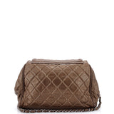 Timeless Accordion Flap Bag Quilted Caviar