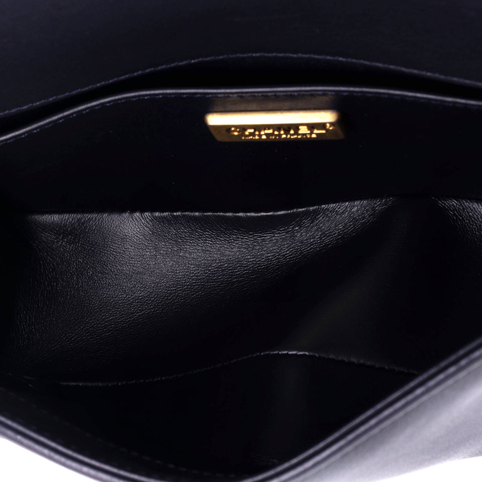 Top Handle Boy Flap Bag Fur Small