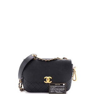 Multi Pouching Flap Bag with Coin Purse Quilted Calfskin Medium