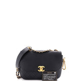 Multi Pouching Flap Bag with Coin Purse Quilted Calfskin Medium