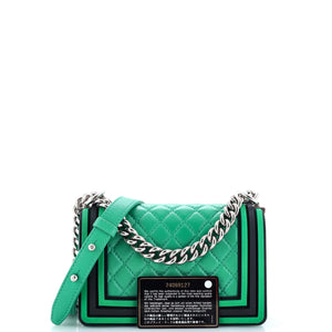 Boy Flap Bag Quilted Lambskin with Rubber Small