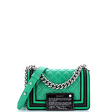 Boy Flap Bag Quilted Lambskin with Rubber Small