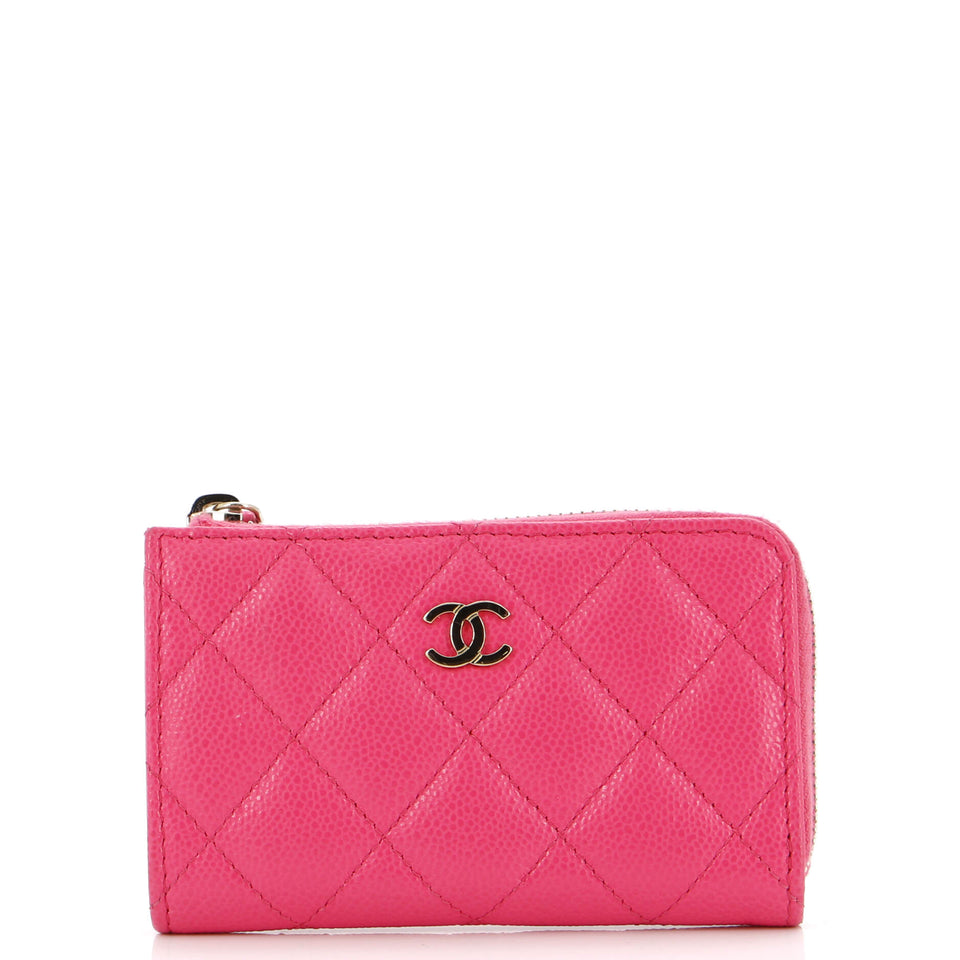 Key Pouch Quilted Caviar