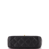 Sweet Heart Chain Flap Bag Quilted Caviar Medium