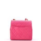 Retro Classic Square Flap Bag Quilted Goatskin Mini