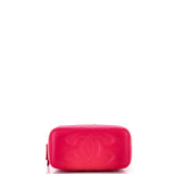 Caged Top Handle Vanity Case with Chain Quilted Lambskin Small