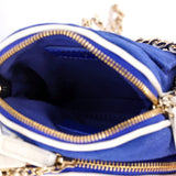 CC Tennis Racket Clutch with Chain Quilted Canvas and Leather Small